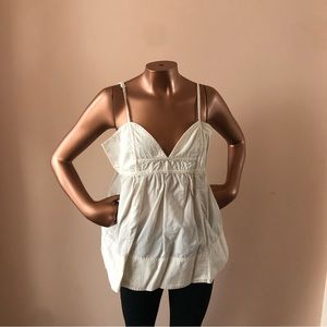 Marc Jacobs cream size 4 small blouse plunge v neck tank top
